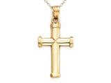 14kt Yellow Gold Cross Pendant - Free Chain Included
