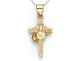 14kt Yellow Gold US Marine Corp Cross Pendant - Free Chain Included