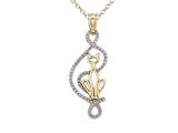 14kt Two Tone Gold Cat Outline Pendant - Free Chain Included