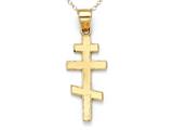 14kt Yellow Gold Greek Orthodox Cross Pendant - Free Chain Included