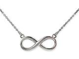 925 Sterling Silver Infinity Pendant - Free 16/18 Inch Adjustable Chain Included