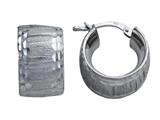 Stellar White™ Rhodium Plated Ear Huggies Earings