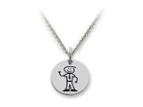 Family Values™ 925 Sterling Silver Dad -  Free 16 To 18 Inch Adjustable Chain Included