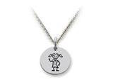 Family Values™ 925 Sterling Silver Girl -  Free 16 To 18 Inch Adjustable Chain Included