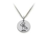Family Values™ 925 Sterling Silver Blue Collar Dad -  Free 16 To 18 Inch Adjustable Chain Included