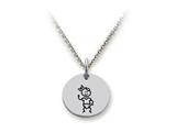 Family Values™ 925 Sterling Silver Baby Girl -  Free 16 To 18 Inch Adjustable Chain Included