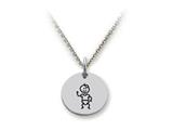 Family Values™ 925 Sterling Silver Baby Boy -  Free 16 To 18 Inch Adjustable Chain Included
