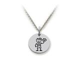 Family Values™ 925 Sterling Silver Baseball Player Boy -  Free 16 To 18 Inch Adjustable Chain Included