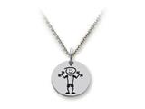 Family Values™ 925 Sterling Silver Weightlifter -  Free 16 To 18 Inch Adjustable Chain Included
