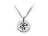 Family Values™ 925 Sterling Silver Cheerleader -  Free 16 To 18 Inch Adjustable Chain Included