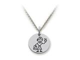 Family Values™ 925 Sterling Silver Teacher -  Free 16 To 18 Inch Adjustable Chain Included