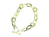 Toggle Link and Heart Bracelet