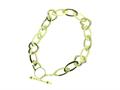 Toggle Link and Heart Bracelet