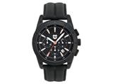 Andrew Marc Men`s Heritage Racer Black Case With Black Strap Chronograph Watch