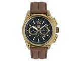 Andrew Marc Men`s G III Racer Gold Case With Browm Strap Chronograph Watch