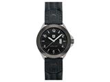 Andrew Marc Men`s Heritage Roadside Stainless Steel Case With Black Strap 3-Hand Date Watch