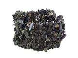 Black Onyx Stretchy Bracelet - 1.5" Wide