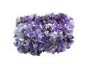 Amethyst Stretchy Bracelet - 1.5" Wide