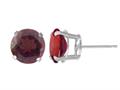 5mm Round Stud Garnet Earrings