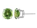 5mm Round Stud Peridot Earrings  - Green