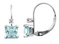 Blue Topaz 5mm Lever Back Earrings