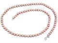 7.5-8.00mm Cultured Freshwater Pink Potato Pearls 24 Inch Necklace