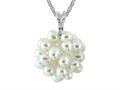 White Freshwater Antique Shaped Cluster Pearls Pendants- Free 18 Inch Chain Included