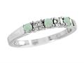 2.5mm Opal And Diamond Band Ring