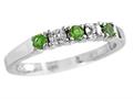 2.5mm Peridot and Diamond Band Ring