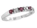 2.5mm Rhodolite and Diamond Band Ring