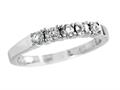 2.5mm White Topaz and Diamond Band Ring