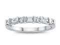 3x2mm Created White Sapphire Band Ring