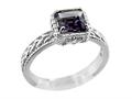6x6mm Amethyst Ring