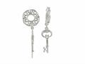 Storywheel® Created White Sapphire Key Dangle Bead / Charm