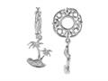 Storywheel® Created White Sapphire Palm Tree Bead / Charm