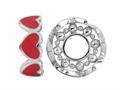 Storywheel® Red Enamel Hearts Bead / Charm