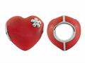 Storywheel® Red Enamel Puffed Heart Bead / Charm