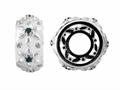 Storywheel® Flowers Black and White Diamonds Bead / Charm