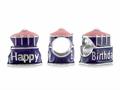 Storywheel® Pink and Purple Enamel Happy Birthday Cake Bead / Charm
