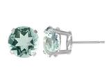 5mm Round Aquamarine Stud Earrings - Blue