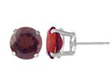 5mm Round Stud Garnet Earrings