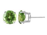 5mm Round Stud Peridot Earrings  - Green