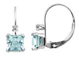 Blue Topaz 5mm Lever Back Earrings