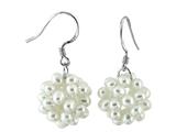 5mm White Cultured Freshwater Pearl Fishhook Earrings