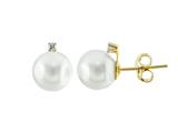 14k Yellow Gold 7.5mm Pearl Stud Earrings