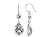 Color Craft™ 14x10 mm Pear Shape with 5mm Square Clear Genuine Swarovski Crystals Drop Ear Wire Earrings