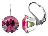 Color Craft™ 10.5mm Round Rose Color Genuine Swarovski Crystal Lever Back Earrings