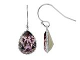 Color Craft™ 14x10 mm Pear Shape Antique Pink Genuine Swarovski Crystal Drop Ear Wire Earrings