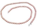 7.5-8.00mm Cultured Freshwater Pink Potato Pearls 24 Inch Necklace