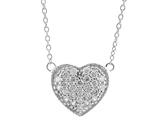 1.75mm Heart Shaped CZ Necklace